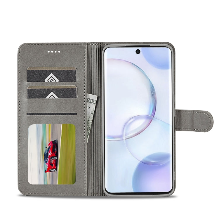 For Honor 50 / nova 9 LC.IMEEKE Calf Texture Leather Phone Case(Grey) - Honor Cases by LC.IMEEKE | Online Shopping UK | buy2fix