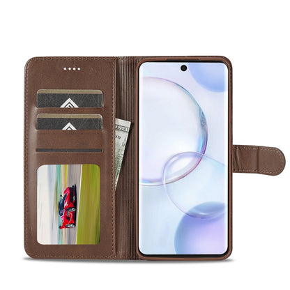 For Honor 50 / nova 9 LC.IMEEKE Calf Texture Leather Phone Case(Coffee) - Honor Cases by LC.IMEEKE | Online Shopping UK | buy2fix