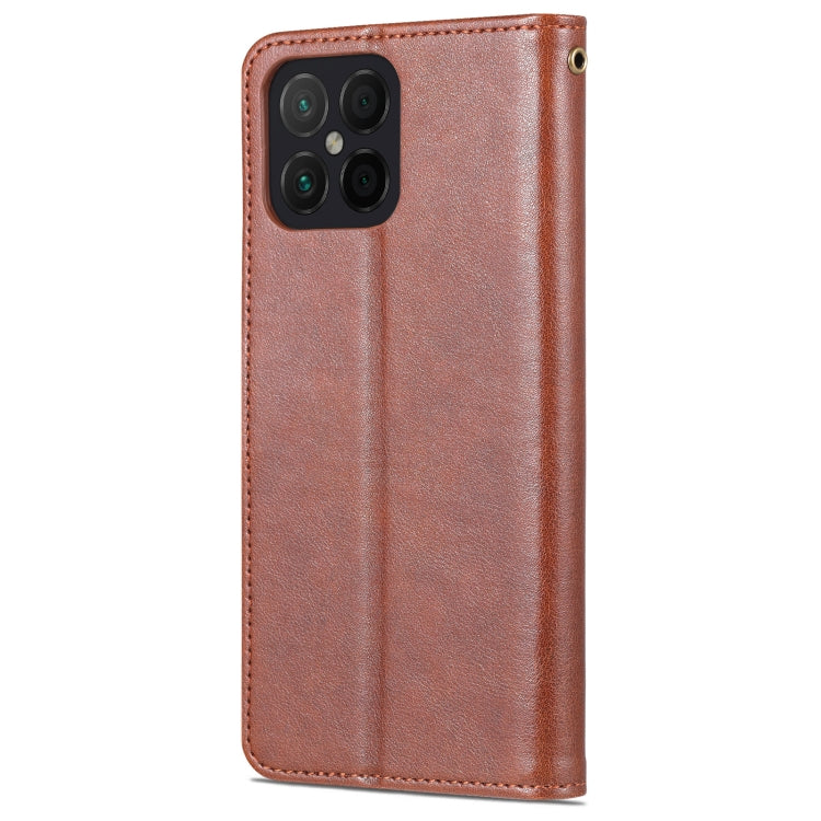 For Honor X8 / X30i AZNS Sheepskin Texture Flip Leather Phone Case(Brown) - Honor Cases by AZNS | Online Shopping UK | buy2fix