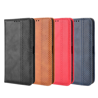 For Blackview A55 Pro Magnetic Buckle Retro Texture Leather Phone Case(Black) - More Brand by buy2fix | Online Shopping UK | buy2fix