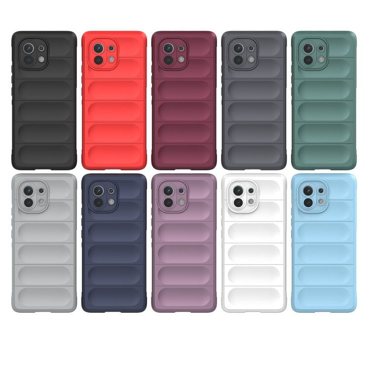 For Xiaomi Mi 11 Magic Shield TPU + Flannel Phone Case(Dark Grey) - Xiaomi Cases by buy2fix | Online Shopping UK | buy2fix