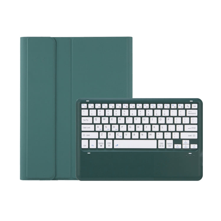 C12B Detachable Pen Slot Bluetooth Keyboard Leather Tablet Case For iPad Pro 12.9 inch 2021/2020/2018(Dark Green) - For iPad Pro by buy2fix | Online Shopping UK | buy2fix