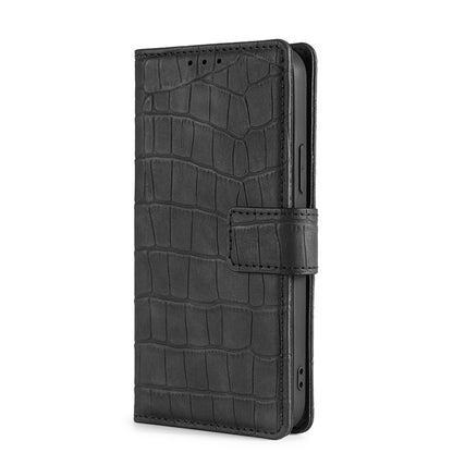 For Doogee X96 Pro Skin Feel Crocodile Magnetic Clasp Leather Phone Case(Black) - Doogee Cases by buy2fix | Online Shopping UK | buy2fix