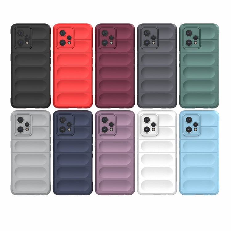 For OPPO Realme 9 Pro+ Magic Shield TPU + Flannel Phone Case(Purple) - Realme Cases by buy2fix | Online Shopping UK | buy2fix