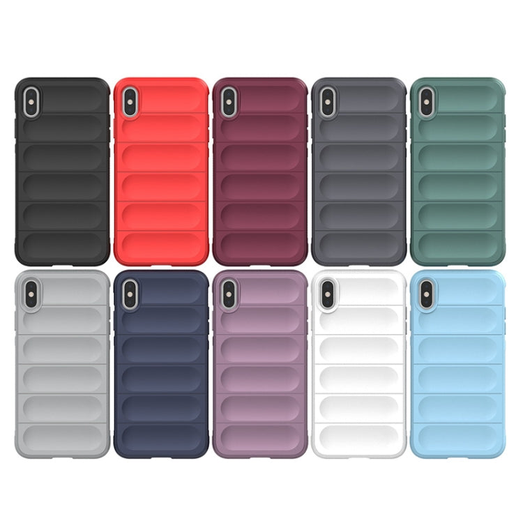 For iPhone X / XS Magic Shield TPU + Flannel Phone Case(Dark Green) - More iPhone Cases by buy2fix | Online Shopping UK | buy2fix