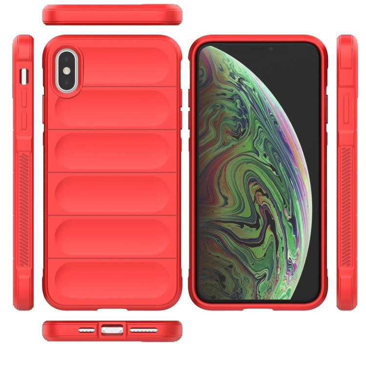 For iPhone X / XS Magic Shield TPU + Flannel Phone Case(Dark Green) - More iPhone Cases by buy2fix | Online Shopping UK | buy2fix