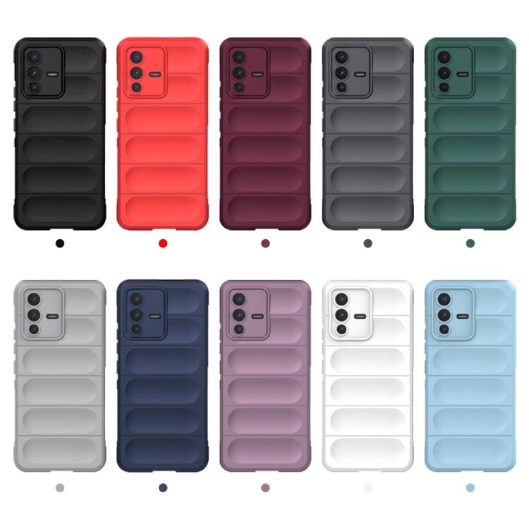 For vivo S12 Magic Shield TPU + Flannel Phone Case(Dark Blue) - vivo Cases by buy2fix | Online Shopping UK | buy2fix