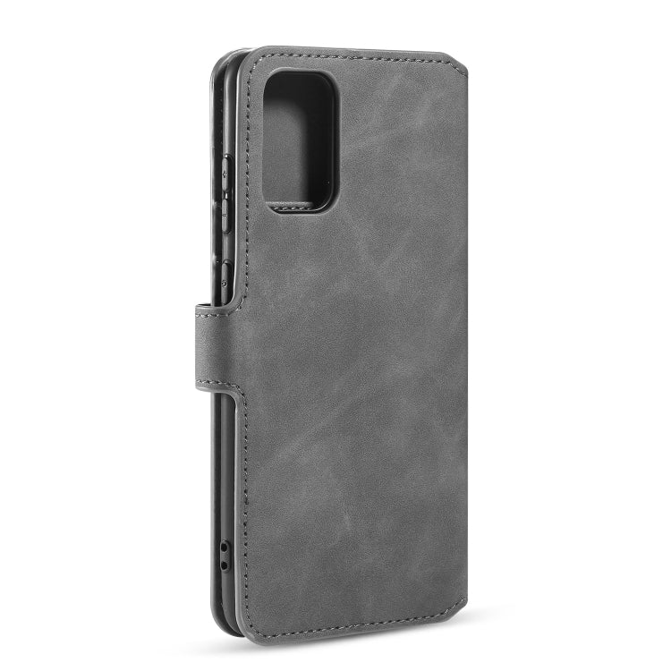 For Galaxy S20 DG.MING Retro Oil Side Horizontal Flip Case with Holder & Card Slots & Wallet(Grey) - Galaxy Phone Cases by DG.MING | Online Shopping UK | buy2fix