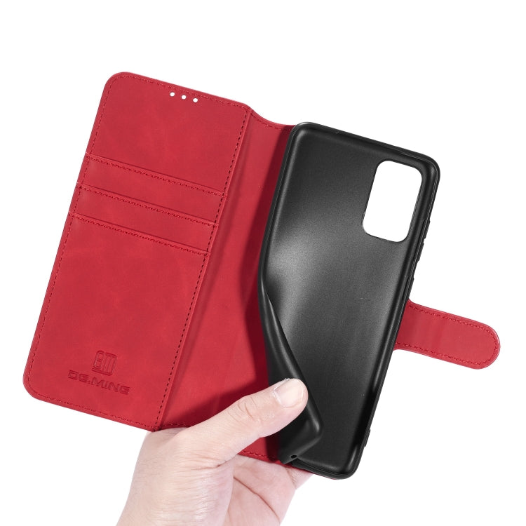 For Galaxy S20+ DG.MING Retro Oil Side Horizontal Flip Case with Holder & Card Slots & Wallet(Red) - Galaxy Phone Cases by DG.MING | Online Shopping UK | buy2fix