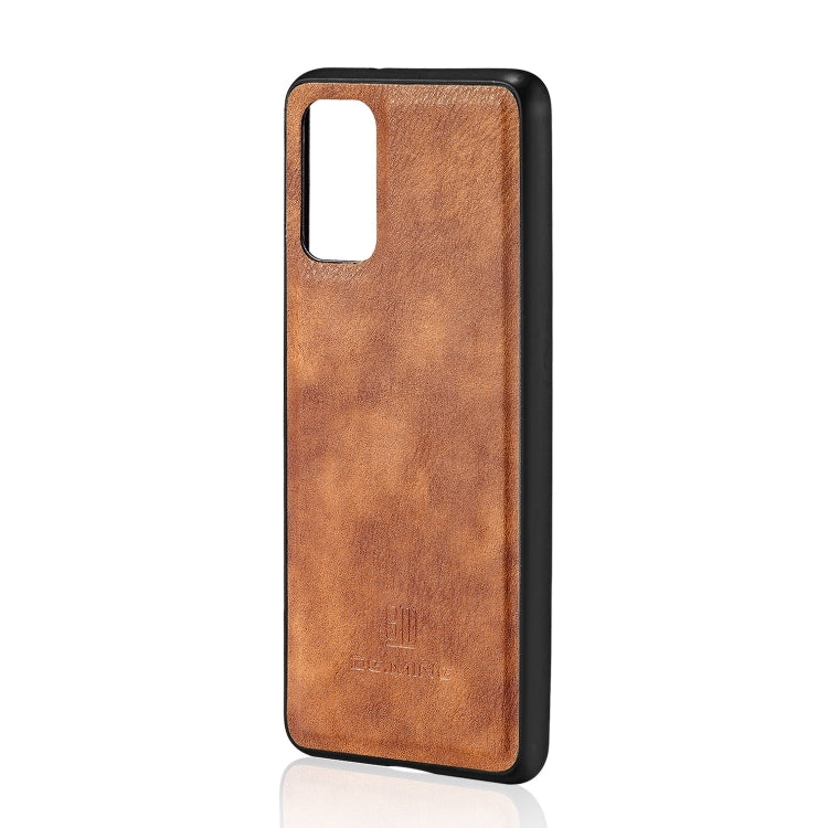 For Galaxy S20+ DG.MING Crazy Horse Texture Flip Detachable Magnetic Leather Case with Holder & Card Slots & Wallet(Brown) - Galaxy Phone Cases by DG.MING | Online Shopping UK | buy2fix