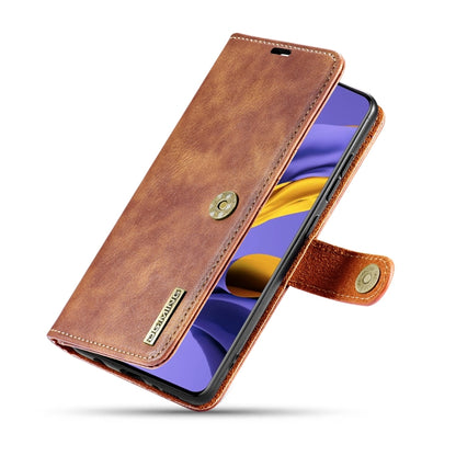 For Galaxy A51 DG.MING Crazy Horse Texture Flip Detachable Magnetic Leather Case with Holder & Card Slots & Wallet(Brown) - Galaxy Phone Cases by DG.MING | Online Shopping UK | buy2fix