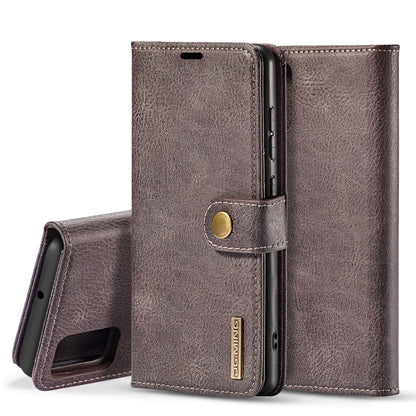 For Galaxy A51 DG.MING Crazy Horse Texture Flip Detachable Magnetic Leather Case with Holder & Card Slots & Wallet(Grey) - Galaxy Phone Cases by DG.MING | Online Shopping UK | buy2fix