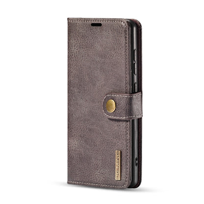 For Galaxy A71 DG.MING Crazy Horse Texture Flip Detachable Magnetic Leather Case with Holder & Card Slots & Wallet(Grey) - Galaxy Phone Cases by DG.MING | Online Shopping UK | buy2fix