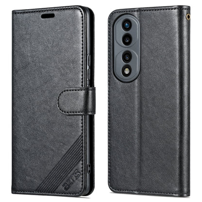 For Honor 70 Pro AZNS Sheepskin Texture Flip Leather Phone Case(Black) - Honor Cases by AZNS | Online Shopping UK | buy2fix