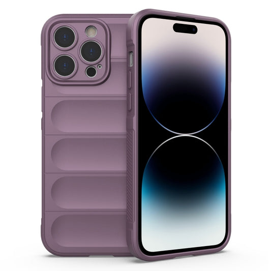For iPhone 14 Pro Max Magic Shield TPU + Flannel Phone Case (Purple) - iPhone 14 Pro Max Cases by buy2fix | Online Shopping UK | buy2fix