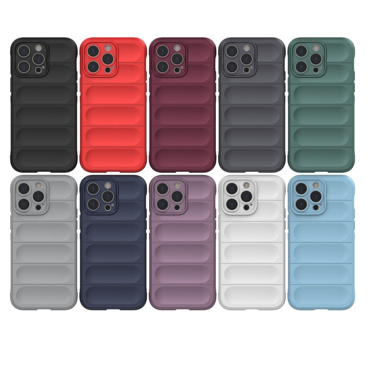 For iPhone 14 Magic Shield TPU + Flannel Phone Case (Dark Grey) - iPhone 14 Cases by buy2fix | Online Shopping UK | buy2fix
