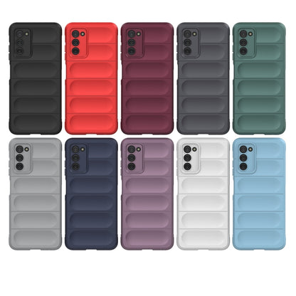 For Samsung Galaxy A03S North US Version 165.8mm Magic Shield TPU + Flannel Phone Case(Dark Grey) - Galaxy Phone Cases by buy2fix | Online Shopping UK | buy2fix