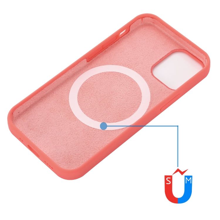 For iPhone 14 Shockproof Silicone Magsafe Case (Pink Orange) - iPhone 14 Cases by buy2fix | Online Shopping UK | buy2fix