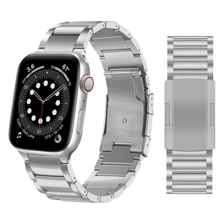 Titanium Alloy Watch Band For Apple Watch Series 9&8&7 41mm / SE 3&SE 2&6&SE&5&4 40mm / 3&2&1 38mm(Silver) - Watch Bands by buy2fix | Online Shopping UK | buy2fix