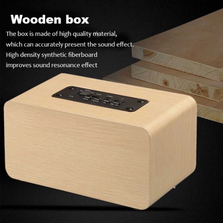 W5+ Wooden Wireless Bluetooth Speaker(Light Yellow) - Desktop Speaker by buy2fix | Online Shopping UK | buy2fix