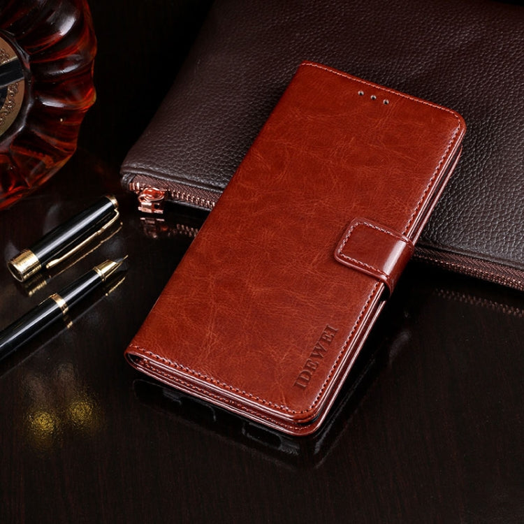 For Blackview BV9800 Pro idewei Crazy Horse Texture Horizontal Flip Leather Case with Holder & Card Slots & Wallet(Brown) - More Brand by idewei | Online Shopping UK | buy2fix