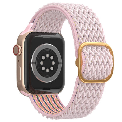 Wave Nylon Watch Band For Apple Watch Ultra 49mm&Watch Ultra 2 49mm / Series 9&8&7 45mm / SE 3&SE 2&6&SE&5&4 44mm / 3&2&1 42mm(Pink) - Watch Bands by buy2fix | Online Shopping UK | buy2fix