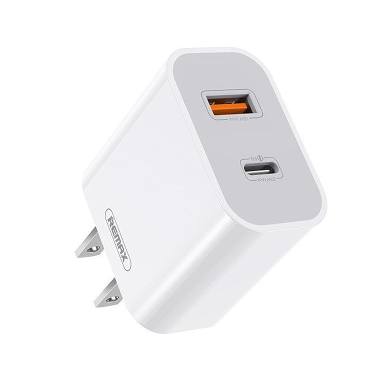 REMAX RP-U68 Speedy Series 20W USB+USB-C/Type-C Interface Fast Charger, Specification:US Plug(White) - USB Charger by REMAX | Online Shopping UK | buy2fix