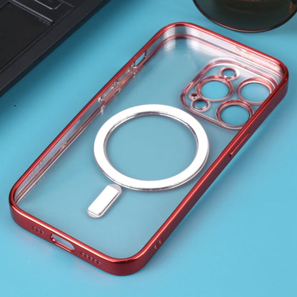 For iPhone 14 Pro MagSafe Electroplating Straight TPU Phone Case(Red) - iPhone 14 Pro Cases by buy2fix | Online Shopping UK | buy2fix