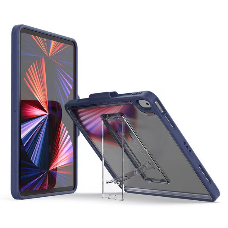 Mutural Transparent Holder Tablet Case For iPad 10.2 2021 / 2020 / 2019 / 10.5(Navy Blue) - iPad 10.2 Cases by Mutural | Online Shopping UK | buy2fix