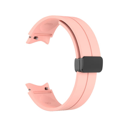For Samsung Galaxy Watch5 40mm / 44mm / Pro 45mm Folding Buckle Silicone Watch Band(Pink) - Watch Bands by buy2fix | Online Shopping UK | buy2fix