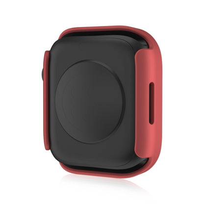 Life Waterproof Frosted 2 in 1 PC Frame + Tempered Glass Protective Case For Apple Watch Series 6 / 5 / 4 / SE 44mm(Red) - Watch Cases by buy2fix | Online Shopping UK | buy2fix