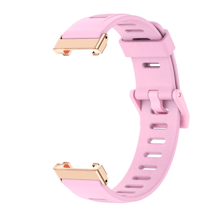 For Xiaomi Mi Band 7 Pro Mijobs Flat Hole TPU Watch Band(Lotus Pink Rose Gold) - Watch Bands by MIJOBS | Online Shopping UK | buy2fix