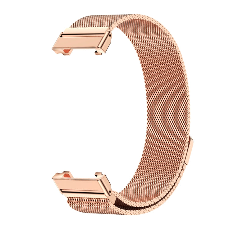 For Xiaomi Mi Band 7 Pro Mijobs Milan Magnetic Stainless Steel Watch Band(Rose Gold) - Watch Bands by MIJOBS | Online Shopping UK | buy2fix