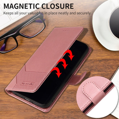 For Huawei P30 Lite GQUTROBE Skin Feel Magnetic Leather Phone Case(Rose Gold) - Huawei Cases by GQUTROBE | Online Shopping UK | buy2fix