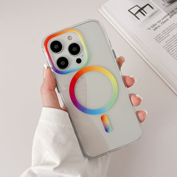 For iPhone 13 Pro Max Rainbow MagSafe Magnetic Phone Case (Transparent) - iPhone 13 Pro Max Cases by buy2fix | Online Shopping UK | buy2fix