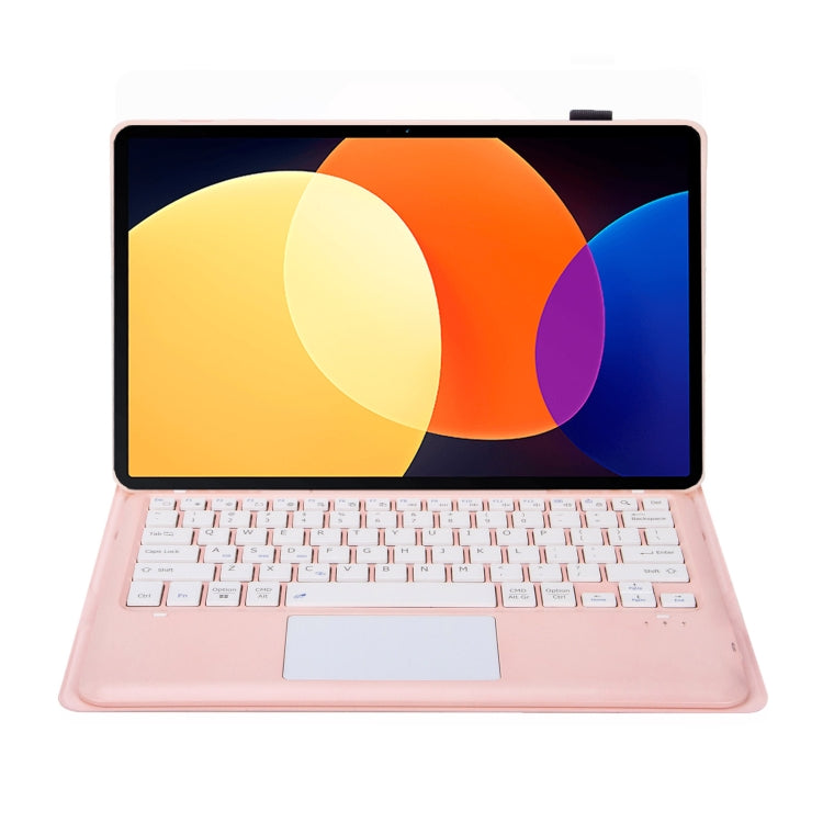 A0N4-A Detachable Sheep Pattern TPU Bluetooth Keyboard Tablet Leather Case with Touchpad For Xiaomi Pad 5 Pro 12.4(Pink) - More Tablet Cases by buy2fix | Online Shopping UK | buy2fix