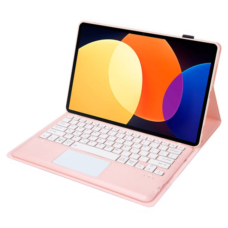 A0N4-A Detachable Sheep Pattern TPU Bluetooth Keyboard Tablet Leather Case with Touchpad For Xiaomi Pad 5 Pro 12.4(Pink) - More Tablet Cases by buy2fix | Online Shopping UK | buy2fix