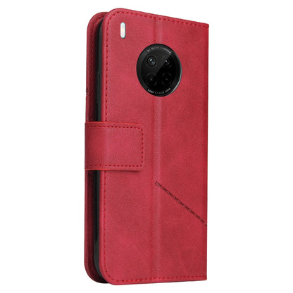 For Huawei Mate 40 Lite GQUTROBE Right Angle Leather Phone Case(Red) - Huawei Cases by GQUTROBE | Online Shopping UK | buy2fix