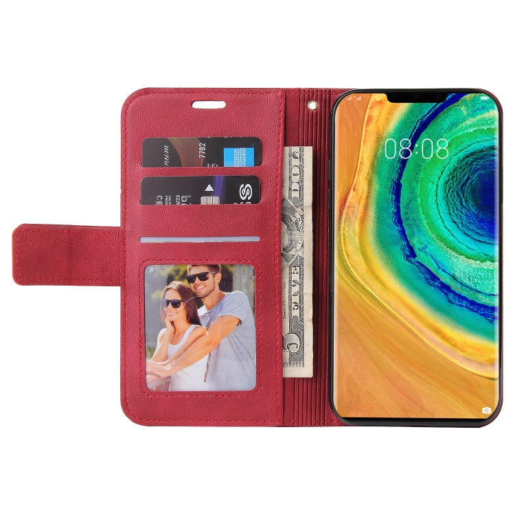 For Huawei Mate 30 Pro GQUTROBE Right Angle Leather Phone Case(Red) - Huawei Cases by GQUTROBE | Online Shopping UK | buy2fix