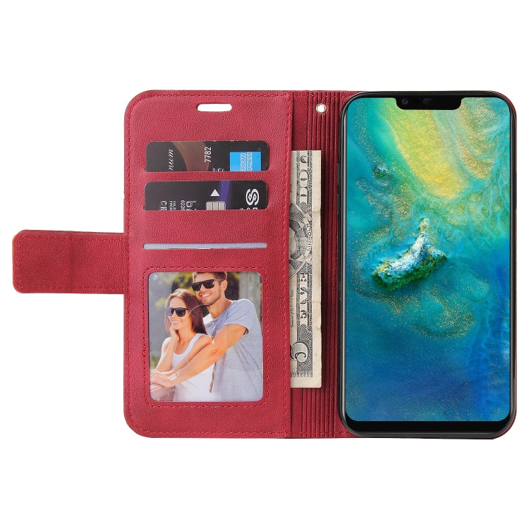 For Huawei Mate 20 Pro GQUTROBE Right Angle Leather Phone Case(Red) - Huawei Cases by GQUTROBE | Online Shopping UK | buy2fix