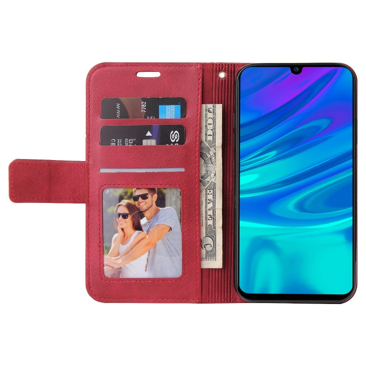 For Huawei Enjoy 9s GQUTROBE Right Angle Leather Phone Case(Red) - Huawei Cases by GQUTROBE | Online Shopping UK | buy2fix