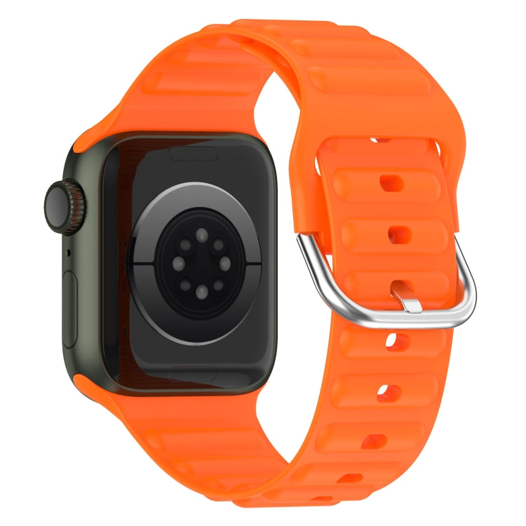 Ocean Ripple Watch Band For Apple Watch Series 8&7 45mm / SE 2&6&SE&5&4 44mm(Orange) - Watch Bands by buy2fix | Online Shopping UK | buy2fix