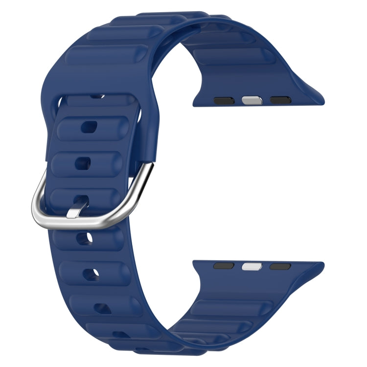 Ocean Ripple Watch Band For Apple Watch Series 8&7 41mm / SE 2&6&SE&5&4 40mm(Dark Blue) - Watch Bands by buy2fix | Online Shopping UK | buy2fix