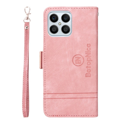 For Honor X8 BETOPNICE Dual-side Buckle Leather Phone Case(Pink) - Honor Cases by BETOPNICE | Online Shopping UK | buy2fix