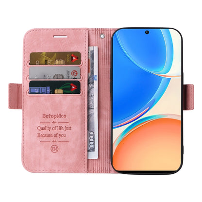 For Honor X8 BETOPNICE Dual-side Buckle Leather Phone Case(Pink) - Honor Cases by BETOPNICE | Online Shopping UK | buy2fix