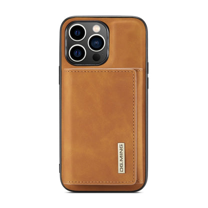 For iPhone 14 Pro DG.MING M1 Series 3-Fold Multi Card Wallet Leather Case(Brown) - iPhone 14 Pro Cases by DG.MING | Online Shopping UK | buy2fix