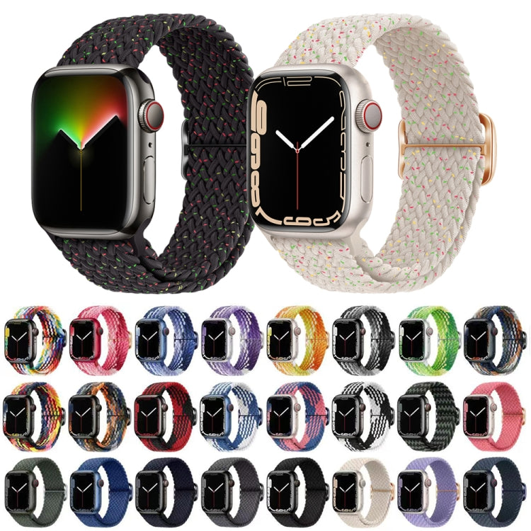 Buckle Nylon Braided Watch Band for Apple Watch Ultra 49mm&Watch Ultra 2 49mm / Series 9&8&7 45mm / SE 3&SE 2&6&SE&5&4 44mm / 3&2&1 42mm(Colorful) - Watch Bands by buy2fix | Online Shopping UK | buy2fix