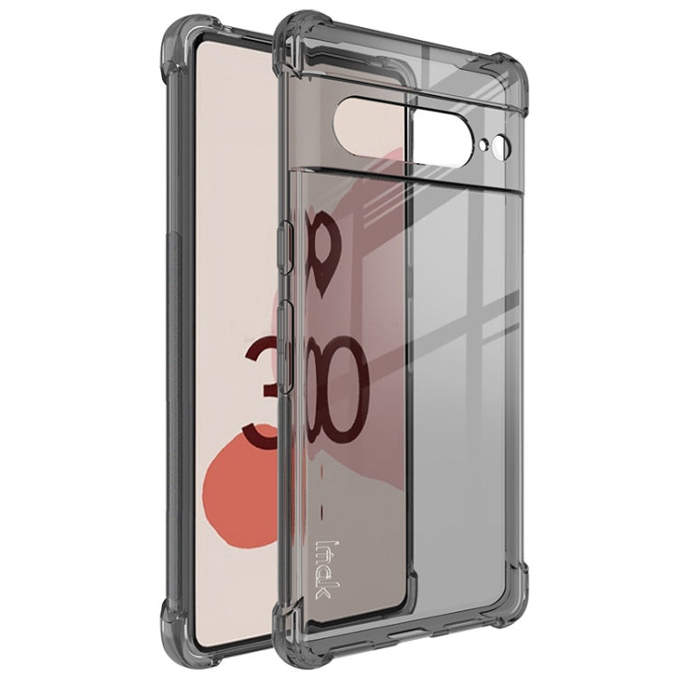 For Google Pixel 7 Pro imak Shockproof Airbag TPU Phone Case(Transparent Black) - Google Cases by imak | Online Shopping UK | buy2fix