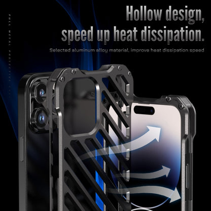 For iPhone 14 R-JUST Breathable Armor Phone Case(Silver Grey) - iPhone 14 Cases by R-JUST | Online Shopping UK | buy2fix