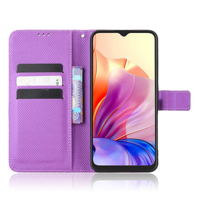 For Blackview OSCAL C80 Diamond Texture Leather Phone Case(Purple) - More Brand by buy2fix | Online Shopping UK | buy2fix